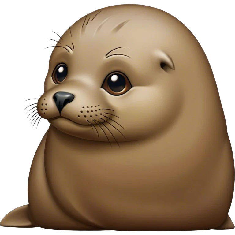 Seal Looking back with side eyes looking guilty emoji