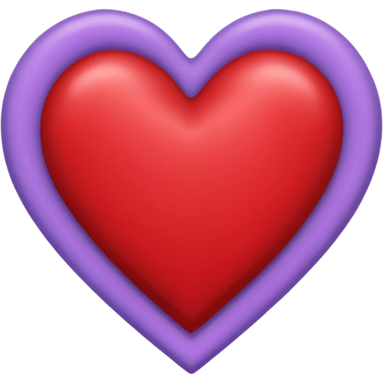 heart with a velvet lavender border emoji