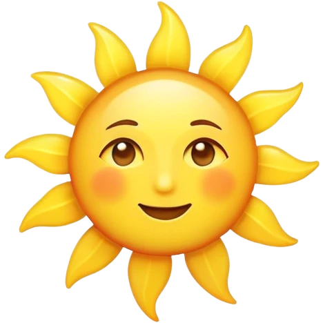 realistic sun without face emoji
