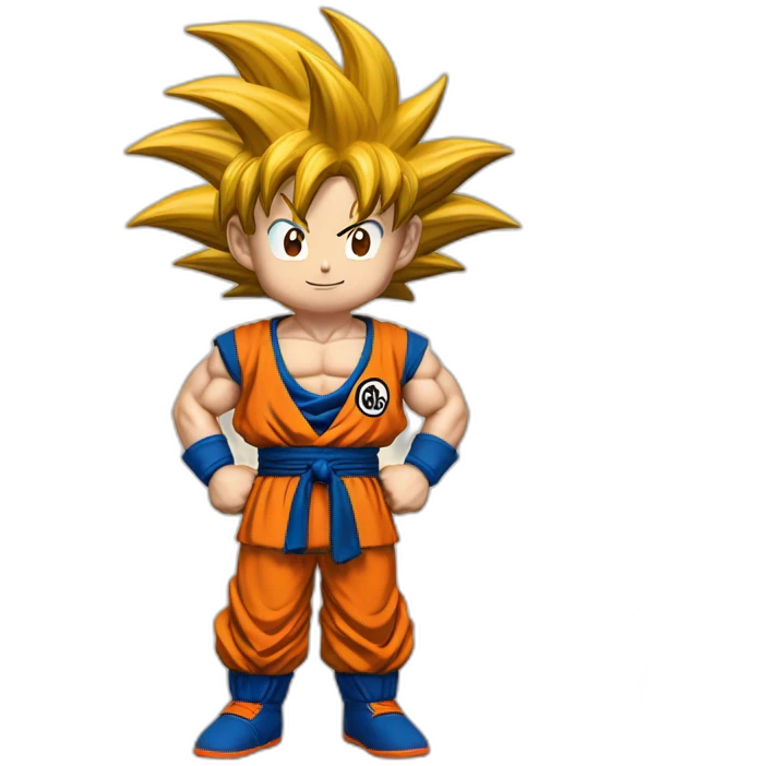 Son Goku avec un menu mcdo emoji