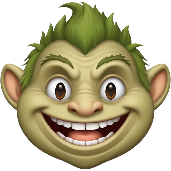 Trolls face emoji