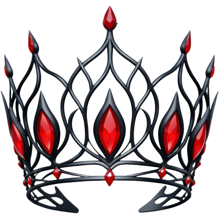 Black and red gothic thorny tiara  emoji