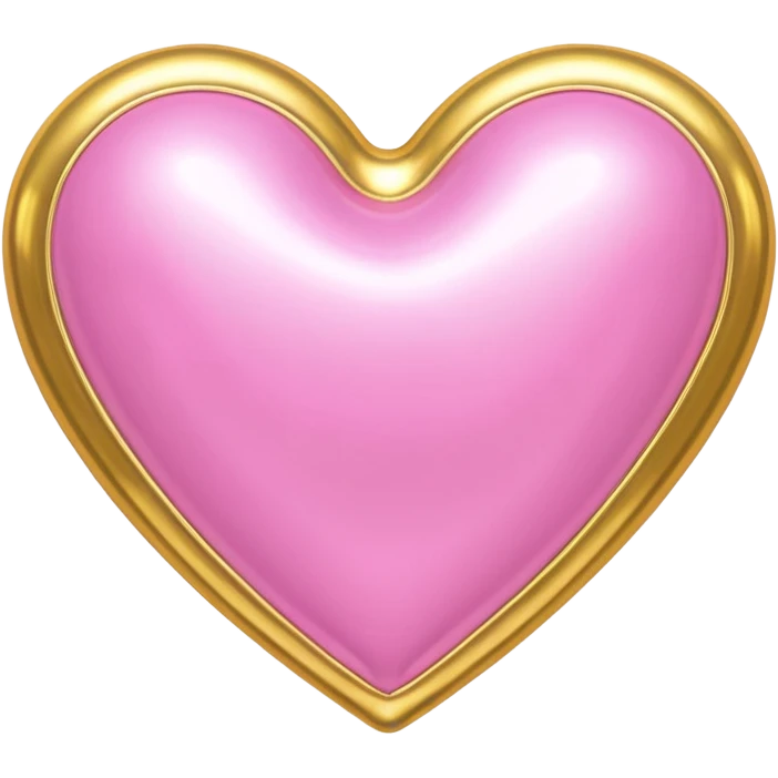 pink gold and  rococo inflatable hearts emoji