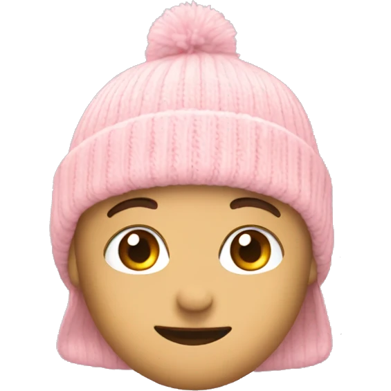 Light pink beanie alone emoji