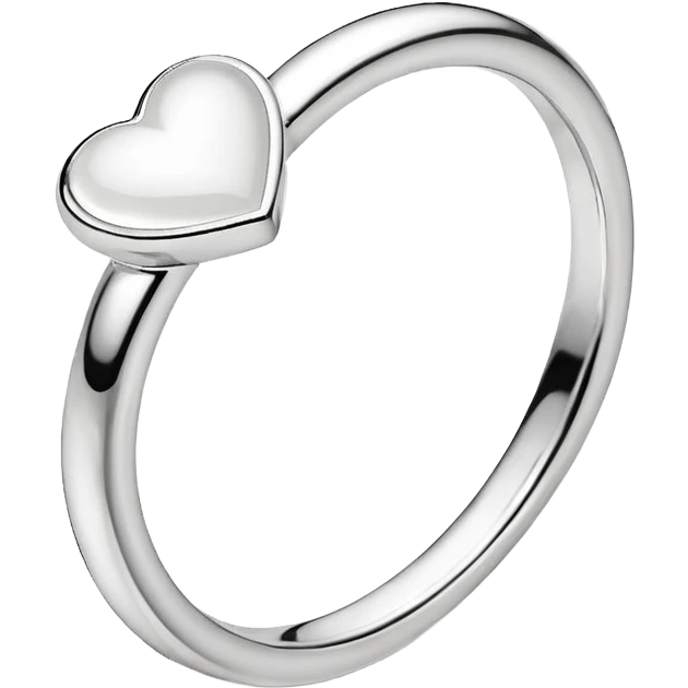 Pandora ring white heart emoji