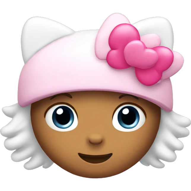 3 hello kitty with pink hearts emoji