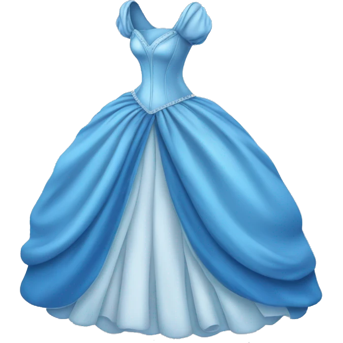 Blue Cinderella dress  emoji
