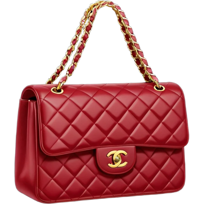 chanel dark red bag emoji