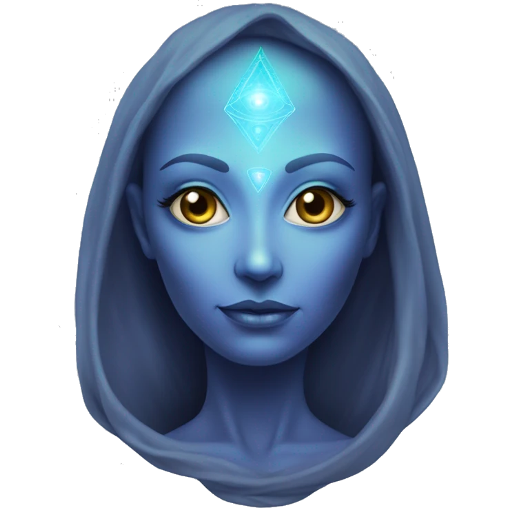 Pleiadian alien female third eye emoji