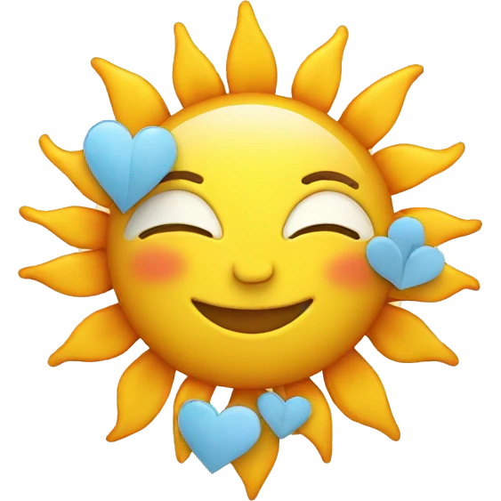  sun with heart emoji