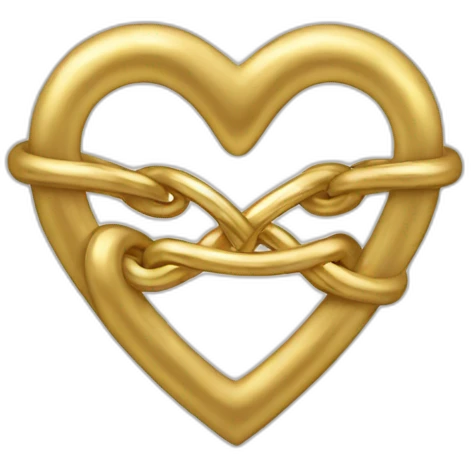 heart entangled with a gold ring emoji