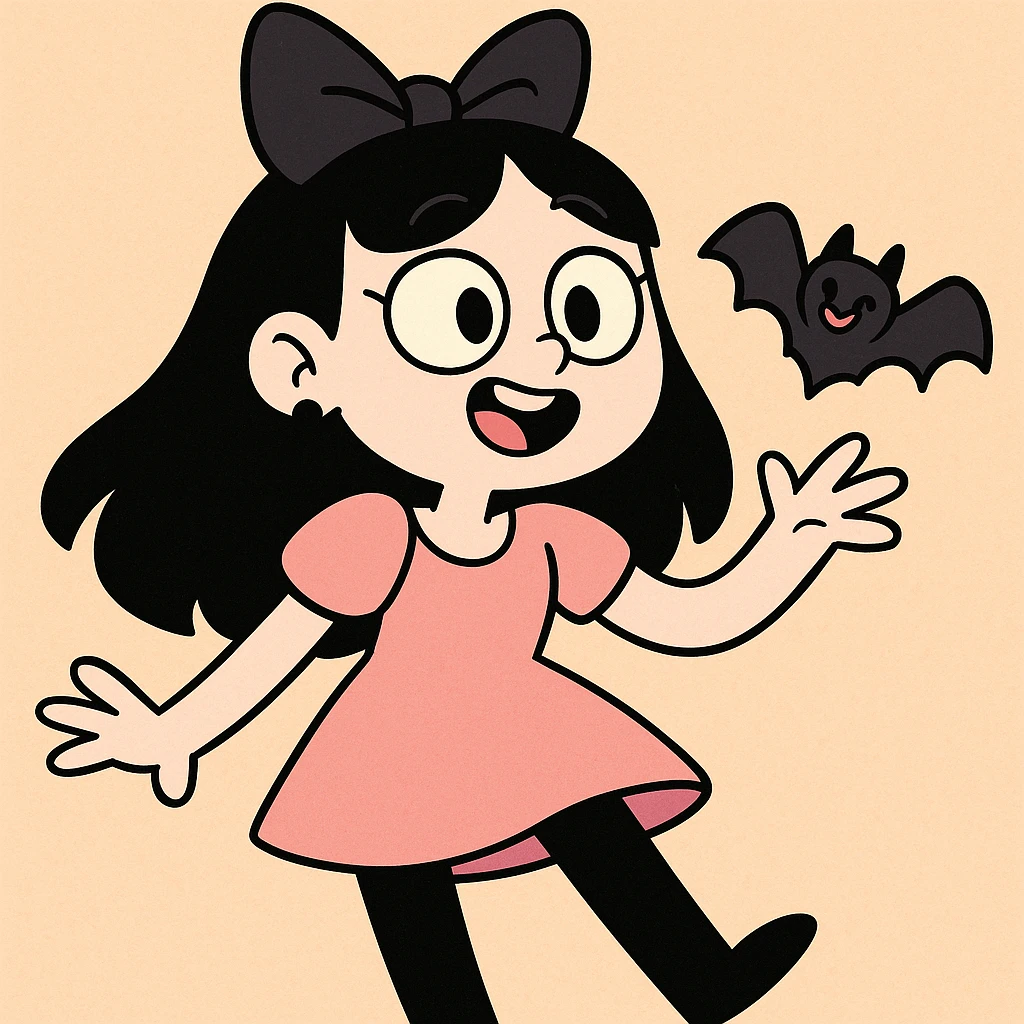 gothic bow, pastel toon style emoji