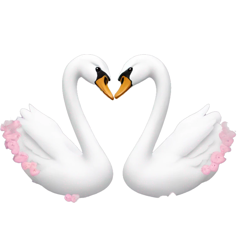 2 swans in a heart  emoji