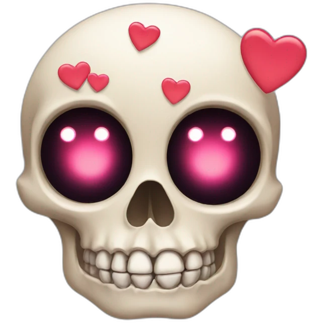 skull with hearts for eyes emoji
