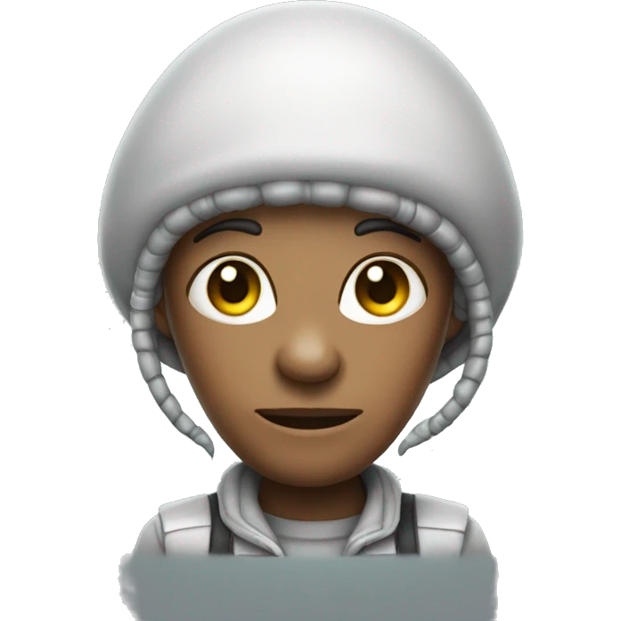 aliens with a pigtail and a skullcap emoji