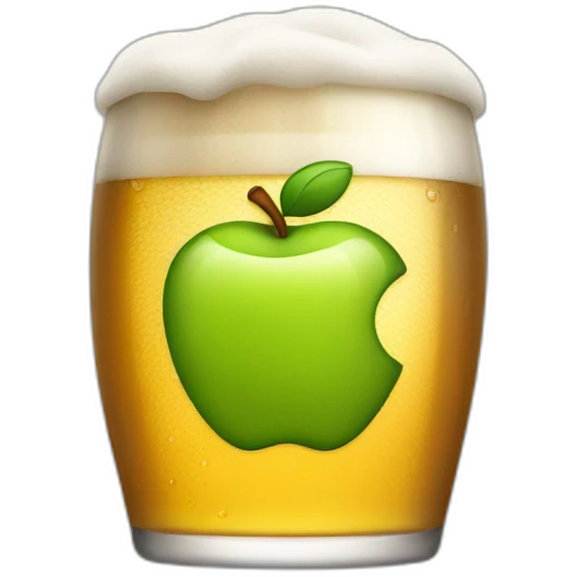 logo apple qui boit une bière emoji