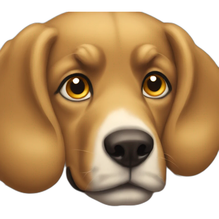 lack dog profile with huge underbite emoji