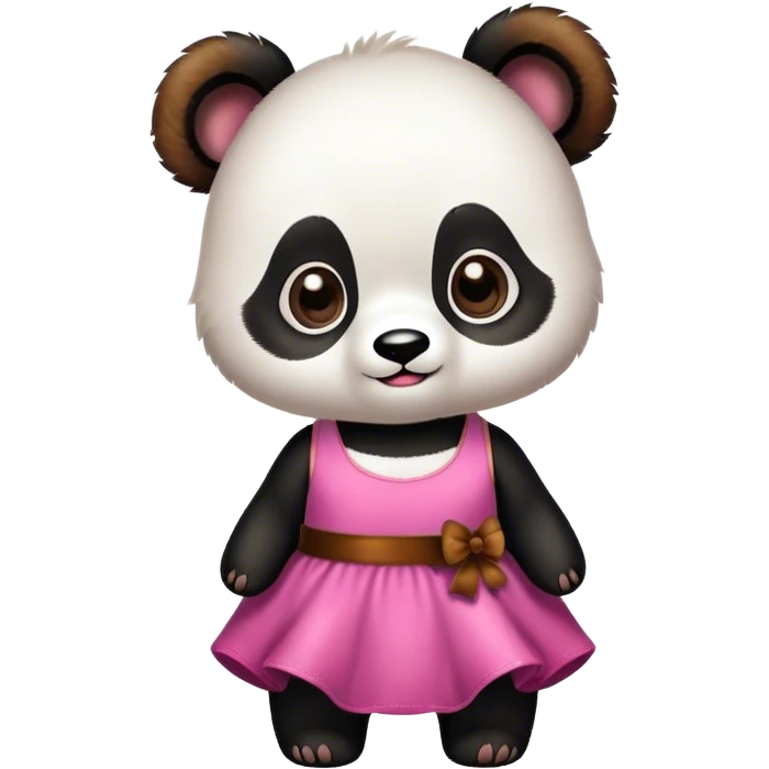 Baby Panda wearing sexy dress emoji
