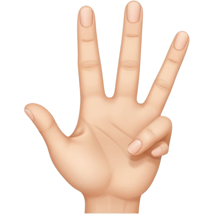 hand showing number four with fingers emoji