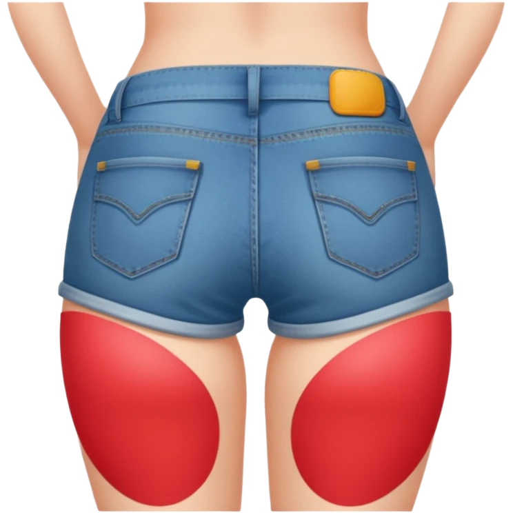 A naked girl showing her butt emoji