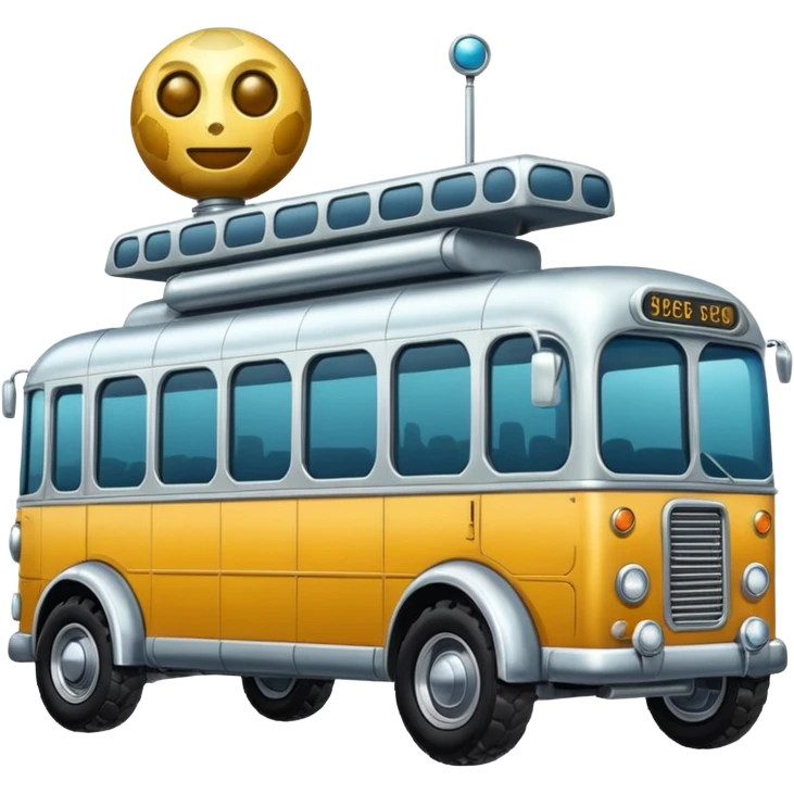  antique tall bus robotic twelve passenger Moon rover  emoji