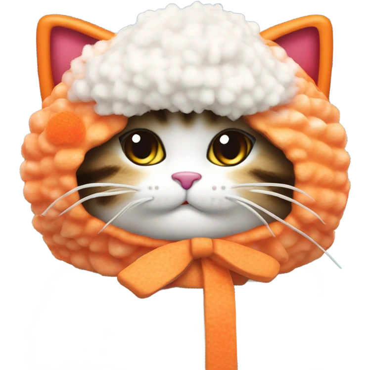 Cat wearing a sushi costume  emoji