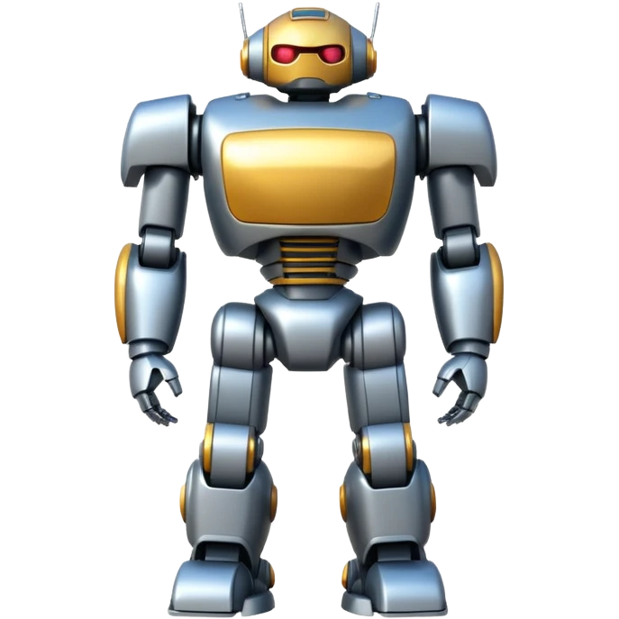A giant robot standing heroically emoji