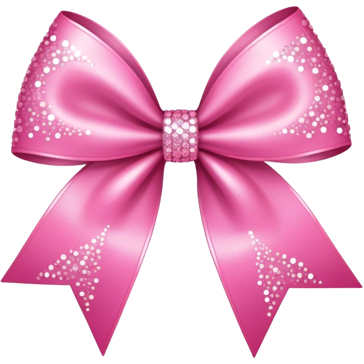 Pink bow with sparkles emoji