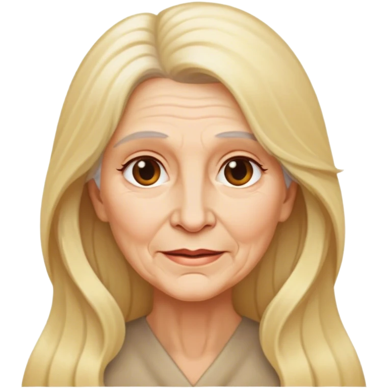 older woman with long blond hair emoji