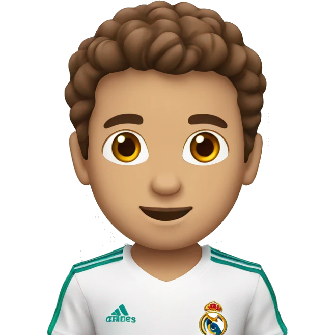 niño Del Real Madrid 7 años con el pelo marron emoji