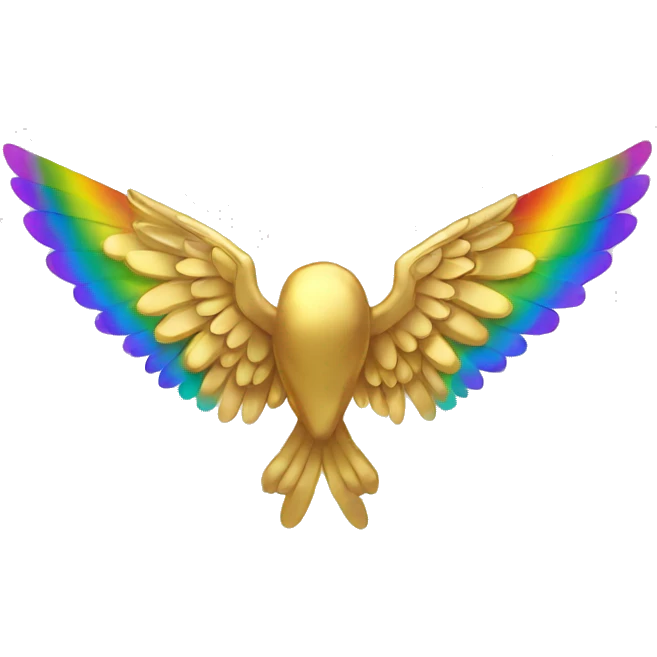 gold reinbow wings emoji
