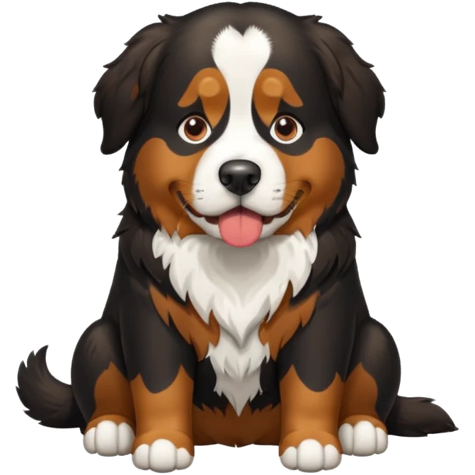 Puking Bernese mountain dog emoji
