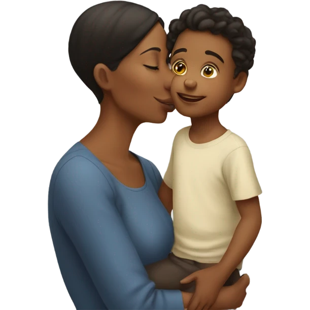 Mother Kiss son emoji