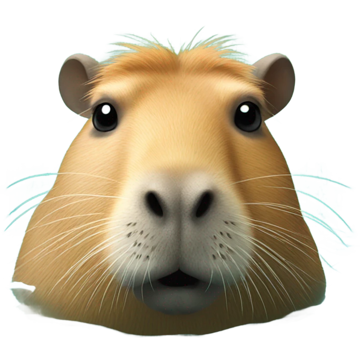 Capybara swimming emoji