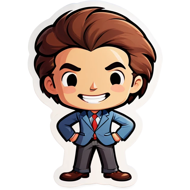 Casual smiling boss emoji