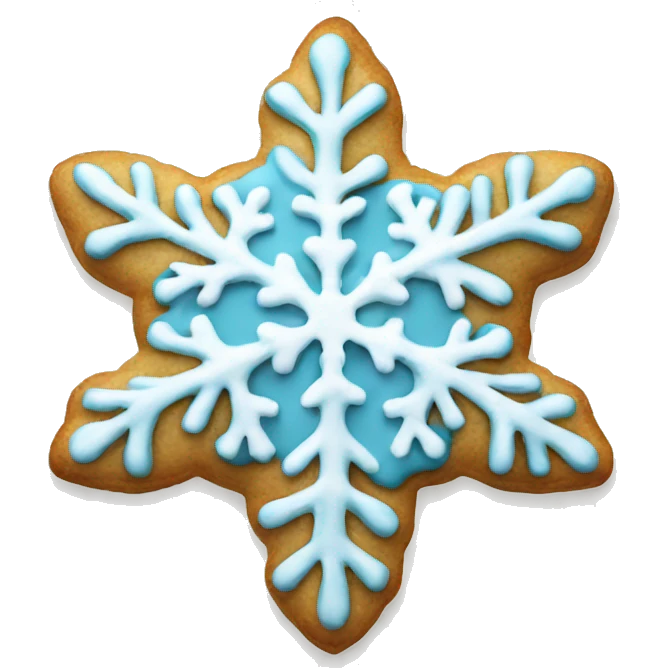 snowflake cookie emoji