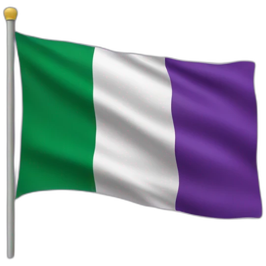 Nigeria flag in purple emoji