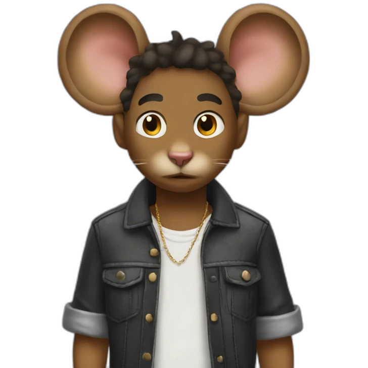 mean wearing mousy accessories  emoji