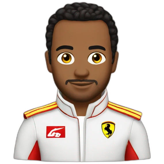 hamilton in ferrari emoji