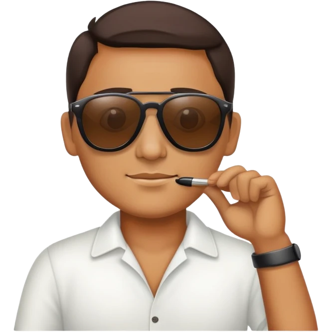 Peru com óculos de sol emoji
