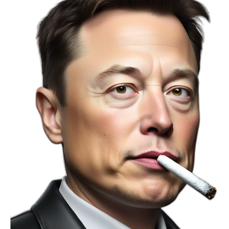 Elon musk avec une cigarette emoji