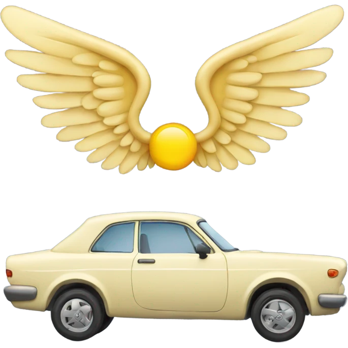 Car with wings emoji