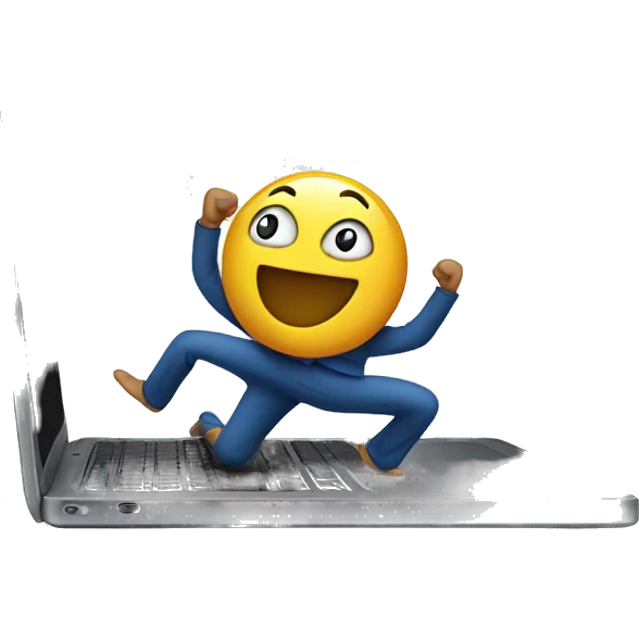 laptop dancing emoji
