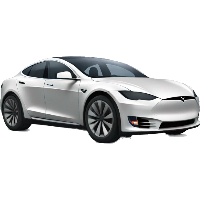 Tesla with big wheels emoji