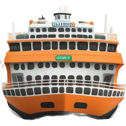 completely orange staten island ferry emoji