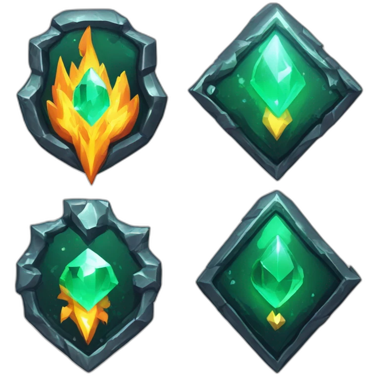Pixel Battle Badge Winter Cold Diamond Obsidian Emerald Flame Shiny Glow Reward Legendary Unique Epic Mystery emoji