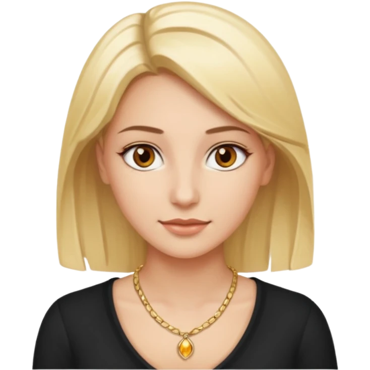 .blonde, brown eyes emoji