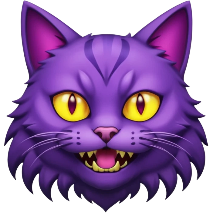 Scary purple cat emoji