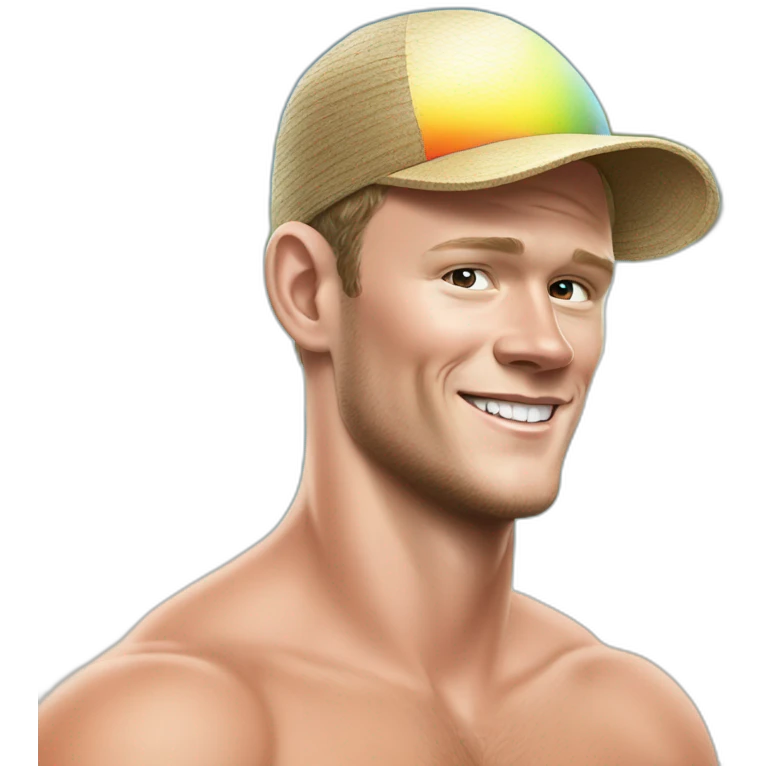 Jonathan Toews as rainbow beach bum emoji