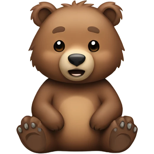 cute grizzly bear emoji
